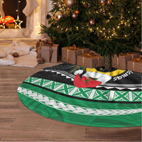 Vanuatu Pig's Tusk Meri Krismas! Tree Skirt Vanuatuan Sand Drawing Pattern LT9 - Polynesian Pride