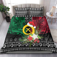 Vanuatu Pig's Tusk Meri Krismas! Bedding Set Vanuatuan Ancient Art Spirit - Polynesian Pride