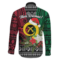 Vanuatu Pig's Tusk Meri Krismas! Family Matching Long Sleeve Bodycon Dress and Hawaiian Shirt Vanuatuan Ancient Art Spirit - Polynesian Pride