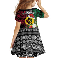 Vanuatu Pig's Tusk Meri Krismas! Family Matching Off The Shoulder Long Sleeve Dress and Hawaiian Shirt Vanuatuan Ancient Art Spirit - Polynesian Pride