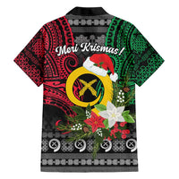 Vanuatu Pig's Tusk Meri Krismas! Family Matching Off Shoulder Short Dress and Hawaiian Shirt Vanuatuan Ancient Art Spirit - Polynesian Pride