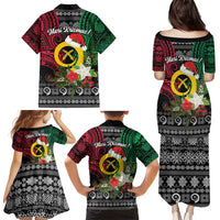 Vanuatu Pig's Tusk Meri Krismas! Family Matching Puletasi and Hawaiian Shirt Vanuatuan Ancient Art Spirit - Polynesian Pride