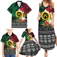 Vanuatu Pig's Tusk Meri Krismas! Family Matching Summer Maxi Dress and Hawaiian Shirt Vanuatuan Ancient Art Spirit - Polynesian Pride