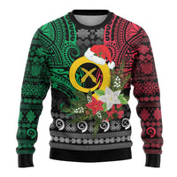Vanuatu Pig's Tusk Meri Krismas! Ugly Christmas Sweater Vanuatuan Ancient Art Spirit - Polynesian Pride