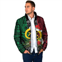 Vanuatu Pig's Tusk Meri Krismas! Padded Jacket Vanuatuan Ancient Art Spirit - Polynesian Pride