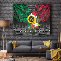 Vanuatu Pig's Tusk Meri Krismas! Tapestry Vanuatuan Ancient Art Spirit - Polynesian Pride