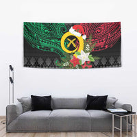 Vanuatu Pig's Tusk Meri Krismas! Tapestry Vanuatuan Ancient Art Spirit - Polynesian Pride