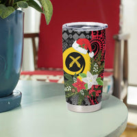 Vanuatu Pig's Tusk Meri Krismas! Tumbler Cup Vanuatuan Ancient Art Spirit - Polynesian Pride