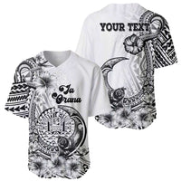 Ia Orana Tahiti Personalised Baseball Jersey French Polynesia Hook Tattoo Special White Color LT9