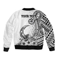 Ia Orana Tahiti Personalised Bomber Jacket French Polynesia Hook Tattoo Special White Color LT9