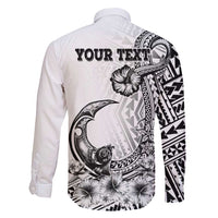 Ia Orana Tahiti Personalised Family Matching Mermaid Dress and Hawaiian Shirt French Polynesia Hook Tattoo Special White Color LT9
