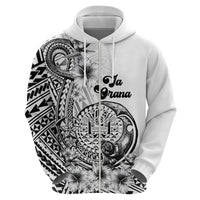 Ia Orana Tahiti Personalised Hoodie French Polynesia Hook Tattoo Special White Color LT9