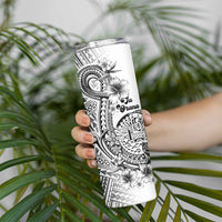 Ia Orana Tahiti Personalised Skinny Tumbler French Polynesia Hook Tattoo Special White Color - Polynesian Pride