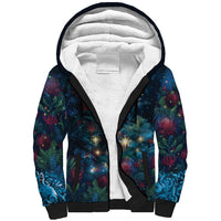 New Zealand Matariki Pohutukawa Sherpa Hoodie Te Mauri te Ora LT9 Unisex Art - Polynesian Pride