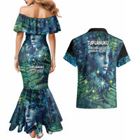 New Zealand Matariki Tupuanuku Couples Matching Mermaid Dress and Hawaiian Shirt Te W o te Hauhake LT9 - Polynesian Pride