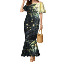 New Zealand Matariki Tupuarangi Mermaid Dress Ng Kai o te Rangi LT9 Women Art - Polynesian Pride