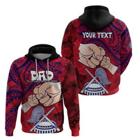 Custom Fathers Day Polynesian Islands American Samoa Hoodie Dad Ou Te Alofa Ia Te Oe Tama Polynesian Flowers Tribal LT9 - Polynesian Pride
