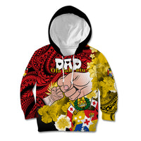 Dads Day Tonga Kid Hoodie Dad Ofa lahi atu - Polynesian Flowers Tribal LT9 Red - Polynesian Pride