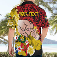 Personalised Dads Day Tonga Hawaiian Shirt Dad Ofa lahi atu - Polynesian Flowers Tribal LT9 - Polynesian Pride