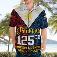 Polynesian Philippines Hawaiian Shirt Pilipinas Flag Style for 125th Independence Anniversary Black LT9 - Polynesian Pride