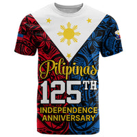 Polynesian Philippines T Shirt Pilipinas Flag Style for 125th Independence Anniversary Black LT9 Black - Polynesian Pride