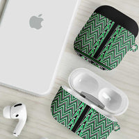 New Zealand Maori Niho Taniwha AirPods Case Kakariki Mangopare and Puhoro Pattern LT9 - Polynesian Pride