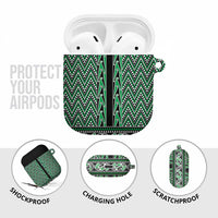 New Zealand Maori Niho Taniwha AirPods Case Kakariki Mangopare and Puhoro Pattern LT9 - Polynesian Pride
