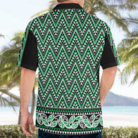 New Zealand Maori Niho Taniwha Hawaiian Shirt Kakariki Mangopare and Puhoro Pattern LT9 - Polynesian Pride