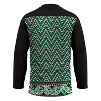 New Zealand Maori Niho Taniwha Hockey Jersey Kakariki Mangopare and Puhoro Pattern LT9 - Polynesian Pride