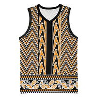 New Zealand Maori Niho Taniwha Basketball Jersey Karaka Mangopare and Puhoro Pattern - Polynesian Pride