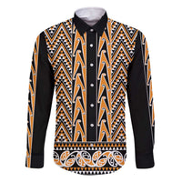New Zealand Maori Niho Taniwha Family Matching Off The Shoulder Long Sleeve Dress and Hawaiian Shirt Karaka Mangopare and Puhoro Pattern