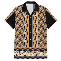 New Zealand Maori Niho Taniwha Hawaiian Shirt Karaka Mangopare and Puhoro Pattern LT9 Gold - Polynesian Pride