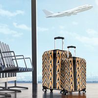 New Zealand Maori Niho Taniwha Luggage Cover Karaka Mangopare and Puhoro Pattern