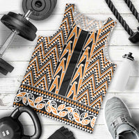 New Zealand Maori Niho Taniwha Men Tank Top Karaka Mangopare and Puhoro Pattern LT9 - Polynesian Pride