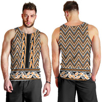New Zealand Maori Niho Taniwha Men Tank Top Karaka Mangopare and Puhoro Pattern LT9 - Polynesian Pride