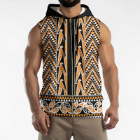 New Zealand Maori Niho Taniwha Sleeveless Zip Hoodie Karaka Mangopare and Puhoro Pattern LT9 - Polynesian Pride