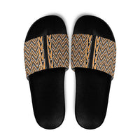 New Zealand Maori Niho Taniwha Slide Sandals Karaka Mangopare and Puhoro Pattern - Polynesian Pride