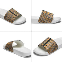 New Zealand Maori Niho Taniwha Slide Sandals Karaka Mangopare and Puhoro Pattern - Polynesian Pride