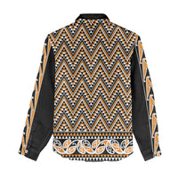 New Zealand Maori Niho Taniwha Women Casual Shirt Karaka Mangopare and Puhoro Pattern