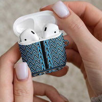 New Zealand Maori Niho Taniwha AirPods Case Kikorangi Mangopare and Puhoro Pattern LT9 - Polynesian Pride