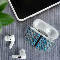 New Zealand Maori Niho Taniwha AirPods Case Kikorangi Mangopare and Puhoro Pattern LT9 - Polynesian Pride