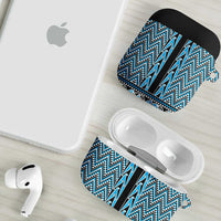 New Zealand Maori Niho Taniwha AirPods Case Kikorangi Mangopare and Puhoro Pattern LT9 - Polynesian Pride
