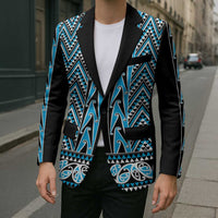 New Zealand Maori Niho Taniwha Blazer Kikorangi Mangopare and Puhoro Pattern - Polynesian Pride