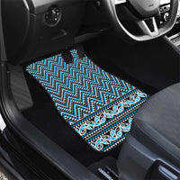 New Zealand Maori Niho Taniwha Car Mats Kikorangi Mangopare and Puhoro Pattern