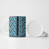 New Zealand Maori Niho Taniwha Ceramic Mug Kikorangi Mangopare and Puhoro Pattern - Polynesian Pride