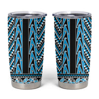 New Zealand Maori Niho Taniwha Tumbler Cup Kikorangi Mangopare and Puhoro Pattern