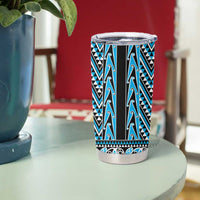 New Zealand Maori Niho Taniwha Tumbler Cup Kikorangi Mangopare and Puhoro Pattern