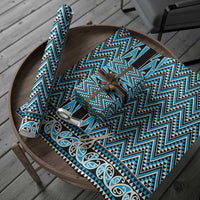 New Zealand Maori Niho Taniwha Wrapping Paper Kikorangi Mangopare and Puhoro Pattern - Polynesian Pride