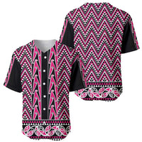 New Zealand Maori Niho Taniwha Baseball Jersey Mawhero Mangopare and Puhoro Pattern