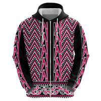 New Zealand Maori Niho Taniwha Hoodie Mawhero Mangopare and Puhoro Pattern